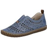 Rieker M2852, mocassin voor dames, blauw, 36 EU