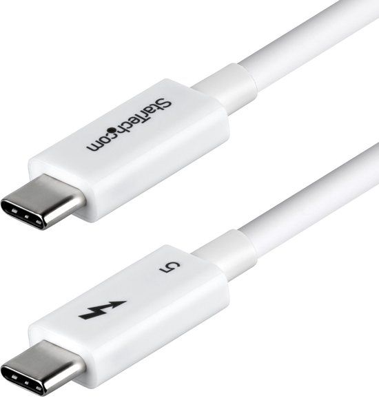 StarTech 80cm Thunderbolt 5 Kabel, 80Gbps/120Gbps, 240W, 8K 60Hz, Wit