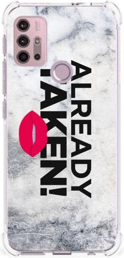 B2Ctelecom Telefoonhoesje Motorola Moto G30 | G20 | G10 - Back Cover - TPU - Multi Already Taken White