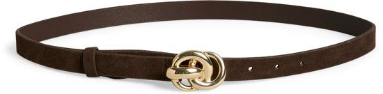 PIECES - PCPORA SUEDE JEANS BELT - Dames - Riem - Suède - Chicory Coffee