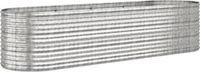 vidaXL Plantenbak - 296x80x68 cm - Gegalvaniseerd Staal - Zilverkleurig
