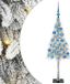 vidaXL Kerstboom met 150 LED-lampjes, wit, 120 cm, PE en Staal