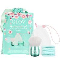 Glov Washable Makeup Remover Pads with Kabuki Brush Gift Set