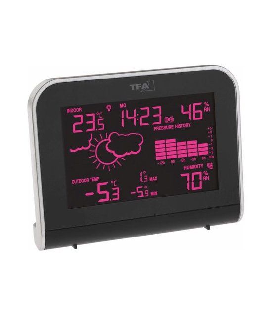 TFA Dostmann SPHERE 35.1148.01 Draadloos weerstation - Zwart