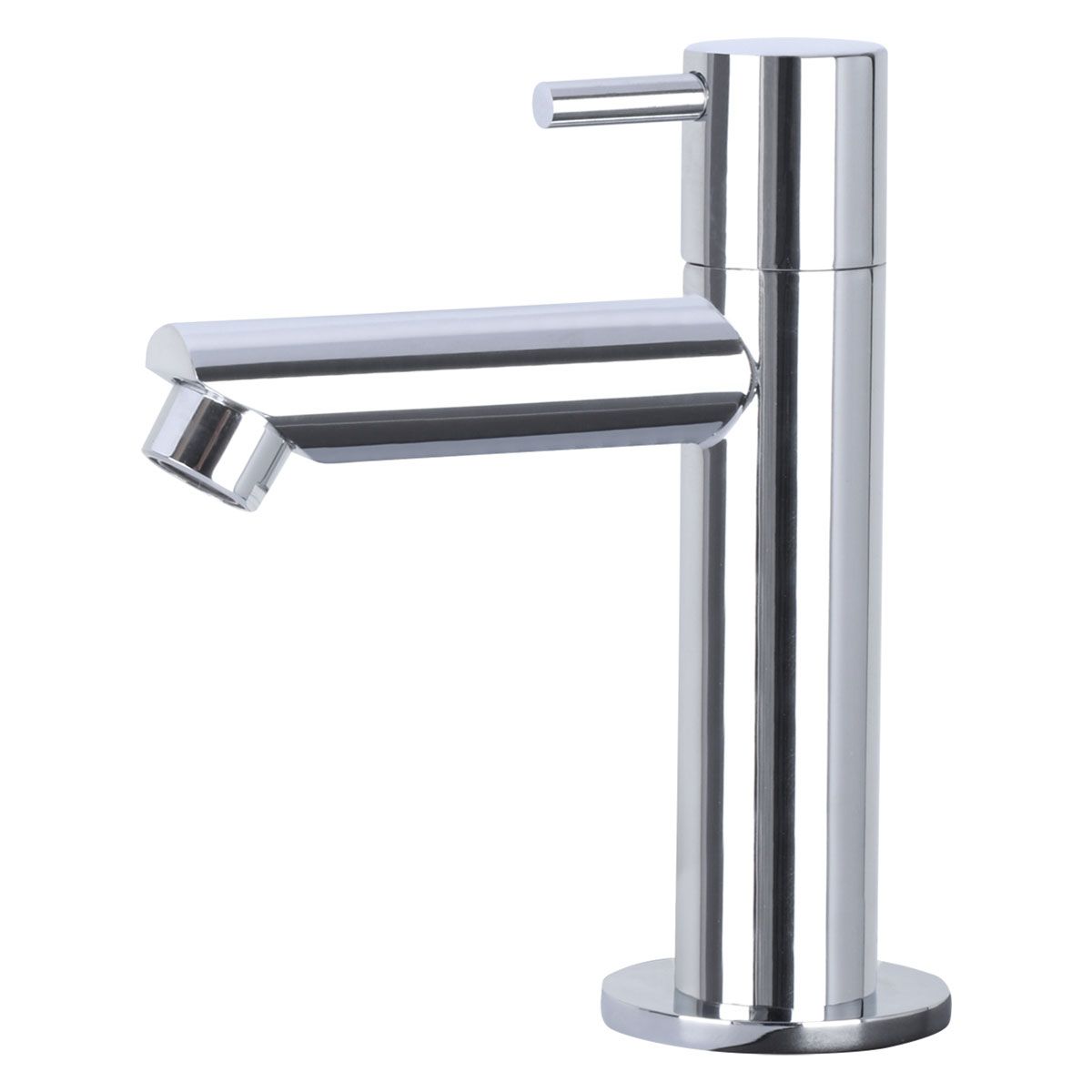 Differnz Wastafelkraan Recht - Chroom - Modern - 13.40 cm uitloop