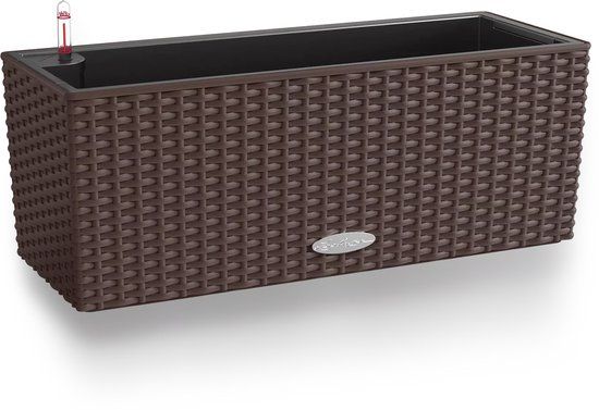 LECHUZA BALCONERA Cottage 50 - Plantenbak - mokka bruin cottage - 8 l