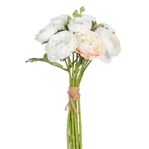 BigBuy Home Boeket bloemen - groen, roze - 20 x 20 x 35 cm