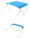 VEVOR Bimini-tops met 3 bogen, 600D polyester luifel met aluminium frame, waterdicht en zonnescherm bootluifel met opbergtas, 2 steunstangen, 4 riemen, 6'Lx (61"-66") B x 46 "H, Pacific Blue