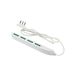 Fanton 47404 Slim meervoudige contactdoos, 1,5 meter, 4 tweepolige stopcontacten met grote klok