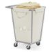 SONGMICS 1-sectie wasmand met wielen, 34,3 liter (130 L) mand | Wassorteerder, verwijderbare zakken, zwaar stalen frame, crèmewit en zilver, STEVIE Collection URLS008W01