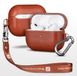 Housse en cuir pour AirPods Pro avec dragonne