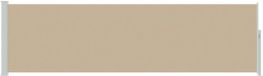 vidaXL Uittrekbaar Zijscherm Rechthoekig 117 x 500 cm Polyester Beige