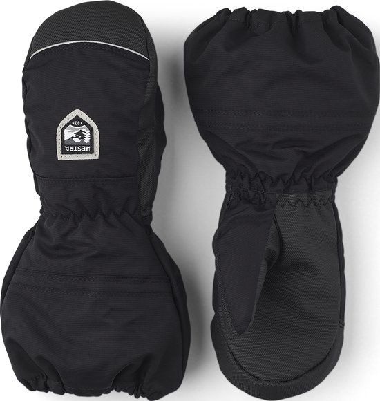 Hestra Akka Jr - Mitt - 100 Black - Size 5 - Unisex - Kids - Winter 2024 - Gloves