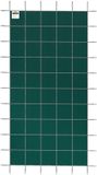 Merkloos Zwembadveiligheidsafdekking voor rechthoekige ingegraven zwembaden van 18 x 36 ft, gaasafdekking met afwateringsgaten, duurzame winterafdekking voor zwembaden, zwart
