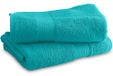 Set van 2 douchehanddoeken, 70 x 130 cm, 100% katoen, 450 g/m², turquoise blauw