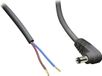 BKL DC plug (m) haaks 5,5 x 2,5mm stroomkabel met open einde - max. 7A / zwart - 1 meter