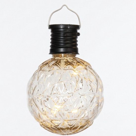 Anna's Collection Solar sfeer hanglamp - Zwart - Glas - 11 cm