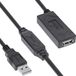 InLine Actieve USB-A Verlengkabel | 25 meter | Zwart