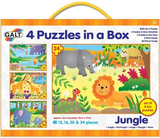 Galt Legpuzzel 4-in-1 Jungle 12-16-20-24 Stukjes