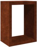 vidaXL Brandhoutrek - 60x40x80 cm - Cortenstaal/Bruin - Metaal