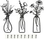 Ibenzoa® Décoration murale de fleurs en métal, set de 3