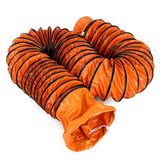 Mophorn 10 m pvc-buis, afvoerslang, ventilator met een diameter van 305 mm, flexibele slang, voor afzuiging uit de fabriek, oranje