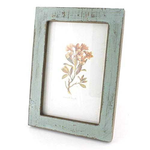DUEBSN Dubens Retro Vintage fotolijst/camouflagefoto-/posterlijst, fotolijst van echt hout – handgemaakt – fotoformaat 15,2 cm (6 inch), voor Home Shop decoratie (blauw)
