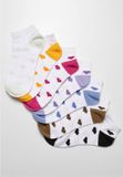 Urban Classics Recycled Yarn Heart Sneaker 7-Pack Enkelsokken - Multicolours - 43/46