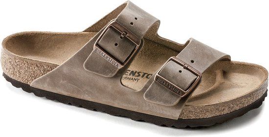 Birkenstock Arizona FL WB Narrow Unisex Slippers - Tabacco Brown - Size 38