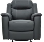 Vente-unique Relaxfauteuil EVASION van leer - grijs