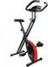 Fjoerdesports vélo d'appartement pliable, home trainer, vélo de fitness avec ordinateur d'entraînement LCD, home trainer pliable, incluant mesure du pouls, poids utilisateur maximal 110 kg, 8 niveaux de résistance-Rouge