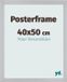 yd. Cadre pour affiche 40x50 cm Argent mat MDF Parma