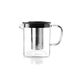 Ibili - Waterkoker met vierkant filter, 1 liter, borosilicaat en roestvrij staal 18/10