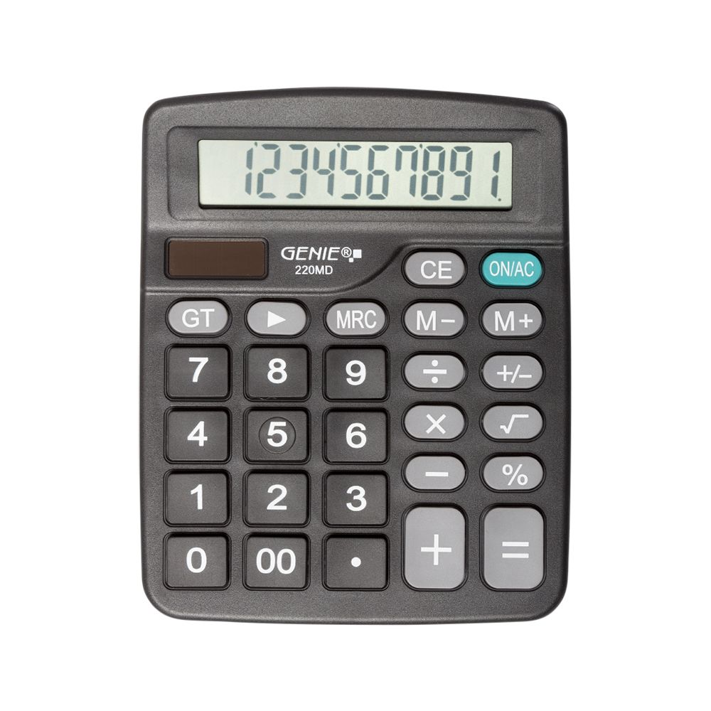 Genie 220 MD Desktop Calculator - Black