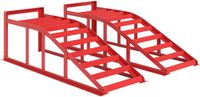 HOMCOM Oprijplaat voor auto's - Staal - Rood - 82x25,5x27cm