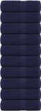 vidaXL Washandjes FROGN 10 stuks 30x30 cm 360 g/m² Marineblauw