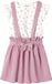 Vertbaudet Set - 2 delig - t-shirt - rok - strepen - katoengaas