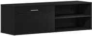 vidaXL TV-meubel Zwart Eiken 120x34x37 cm Bewerkt Hout