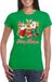 Bellatio Decorations Foute Kerst t-shirt - kerstsokken met diertjes - Merry Christmas - groen - voor dames - kersttruien - kerstkleding XL