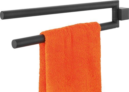 Tiger Nomad Handdoekrek 2-armig - Zwart | Industrieel | RVS