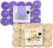 Atmosphera Acorde theelichtjes - 60x - 30x lavendel - 30x vanille - aroma/geurkaarsen