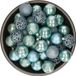 Bellatio Decorations kerstballen - 37x st - ijsblauw - D6 cm - kunststof
