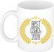 Bellatio Decorations Cadeau mok - de beste Coach van 2028 - wit - 300 ml - keramiek