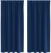 vidaXL Rideaux occultants à œillets 2 pcs Bleu foncé 175 x 140 cm