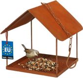 KOTARBAU® Vogelvoederhuisje, Metaal, 18x18x20,5 cm, Rustutseende, Hangend Vogelvoederhuisje, met Keten en Haak voor Buiten Weerbestendig, Tuindecoratie, Balkon