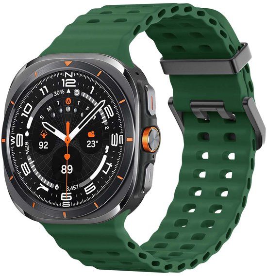 imoshion Siliconenband - Geschikt voor Samsung Galaxy Watch Ultra 2 (2026) / Ultra (2024/2025) - Donkergroen