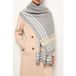 Reiss Foulard à détails bordés Gris