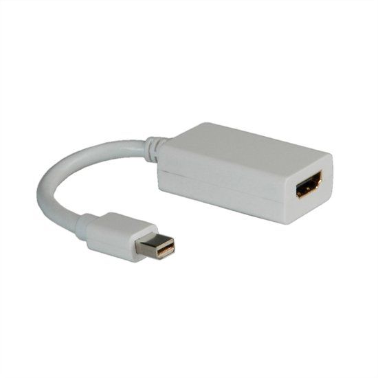 Roline Mini DisplayPort naar HDMI adapter - Wit - 0,10 meter