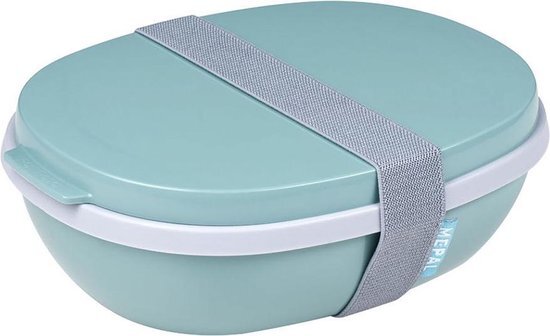 Mepal Mepal Lunchbox Ellipse Duo - Nordic Green Afmeting artikel: 22,5 x 17,5 x 7,5 cm