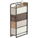 Commode à 4 tiroirs pliables en tissu, armoire de chambre avec plateau et structure en acier, 20 x 47 x 84,5 cm, multicolore